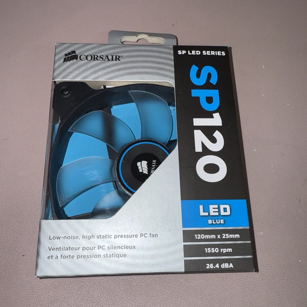 Corsair SP120 Blue LED 120mm PC Case Fan SP LED Series Quiet High‎ Pressure